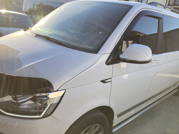 Полоски на зеркала (2 шт, нерж) для Volkswagen T6 2015-2024,