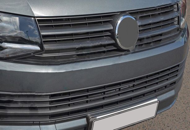 Накладки на решетку нижняя 2015-2019 (2 шт, карбон) для Volkswagen T6 2015-2024, 2019-2024 гг