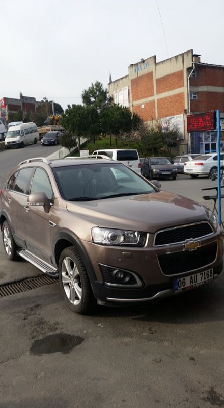 Боковые пороги Allmond Grey (2 шт., алюминий) 2016-2019 для Chevrolet Captiva