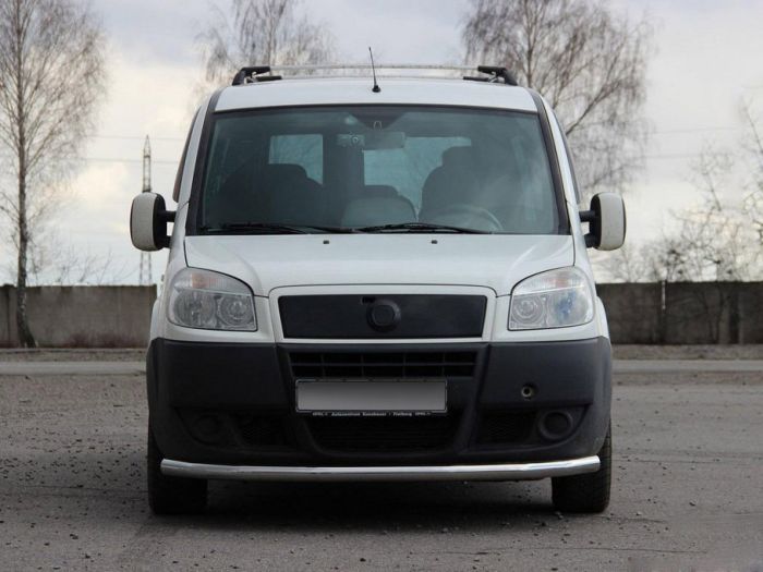 Передняя защита ST008 (2 шт, нерж.) 60 мм для Fiat Doblo I 2005-2010 гг