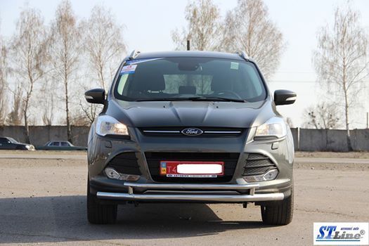 Передняя защита ST014 (нерж.) 60/42 мм для Ford Kuga/Escape 2013-2019 гг