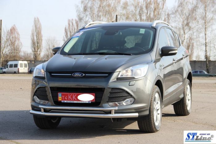 Передняя защита ST014 (нерж.) 51/42 мм для Ford Kuga/Escape 2013-2019 гг