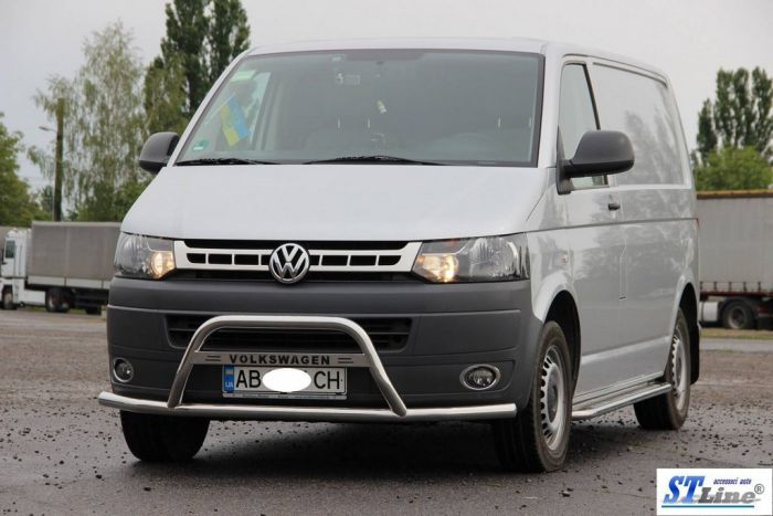 Кенгурятник WT007ST (нерж) для Volkswagen T5 2010-2015 гг