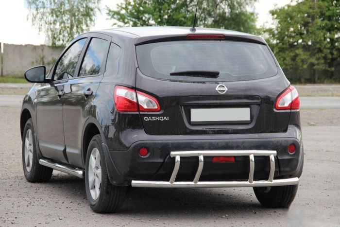 Задняя дуга AK011 (нерж.) для Nissan Qashqai 2007-2010 гг