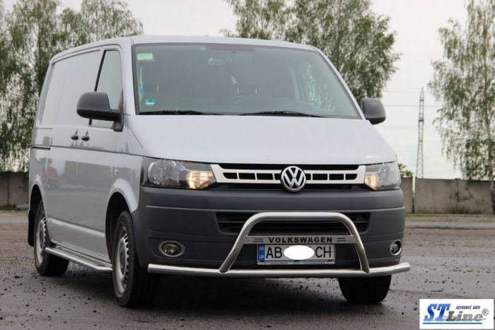 Кенгурятник WT007ST (нерж) для Volkswagen T5 2010-2015 гг