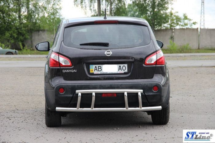 Задняя дуга AK011 (нерж.) для Nissan Qashqai 2007-2010 гг