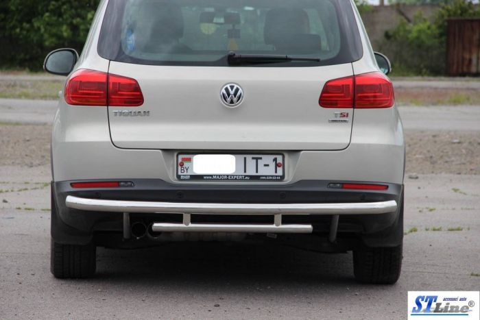 Задняя защита AK002-2 (нерж) для Volkswagen Tiguan 2007-2016 гг