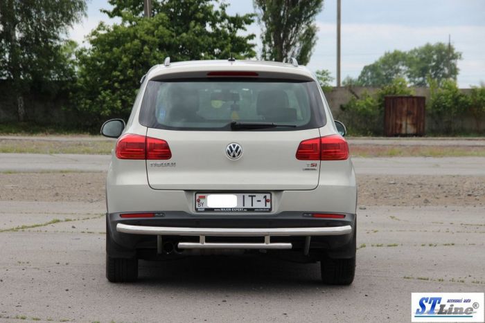 Задняя защита AK002-2 (нерж) для Volkswagen Tiguan 2007-2016 гг