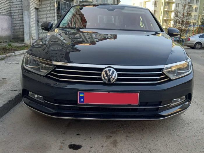 Накладка на фары и полоска (3 шт, нерж) Carmos - Турецкая сталь для Volkswagen Passat B8 2015-2024 гг