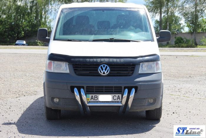 Кенгурятник ST006-03 ноздри (нерж) для Volkswagen T5 Transporter 2003-2010 гг