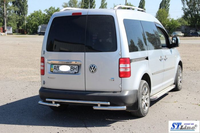 Задняя дуга AK003-2 (2 шт, нерж) для Volkswagen Caddy 2004-2010 гг