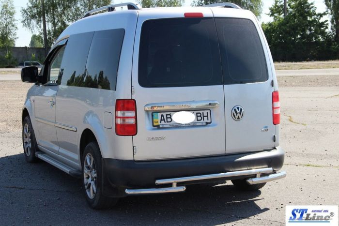 Задняя дуга AK003-2 (2 шт, нерж) для Volkswagen Caddy 2010-2015 гг