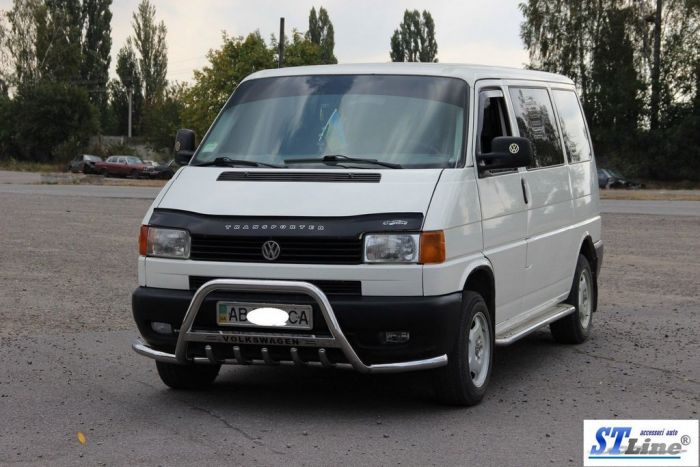 Кенгурятник WT003 Plus-1 (нерж) для Volkswagen T4 Transporter