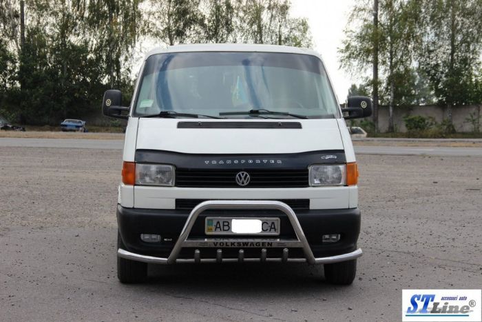 Кенгурятник WT003 Plus-1 (нерж) для Volkswagen T4 Transporter