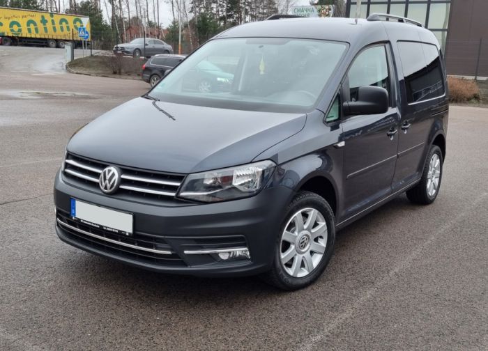 Накладки на решетку (2 шт, нерж) Carmos - Турецкая сталь для Volkswagen Caddy 2015-2020 гг