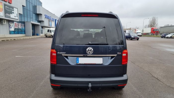 Накладка над номером (1 дверной, нерж.) для Volkswagen Caddy 2015-2020 гг