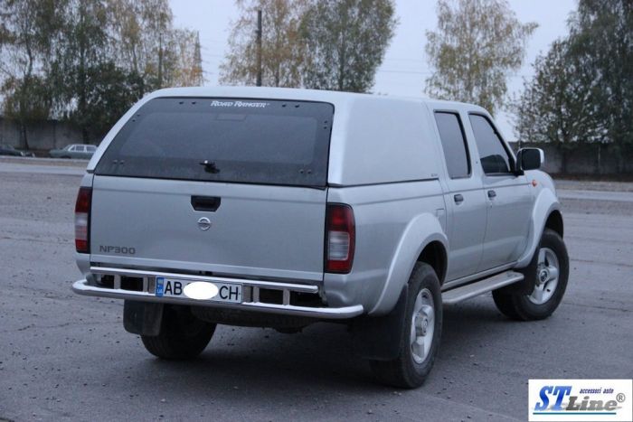 Задняя защита AK004 (нерж) для Nissan NP300 1999-2015