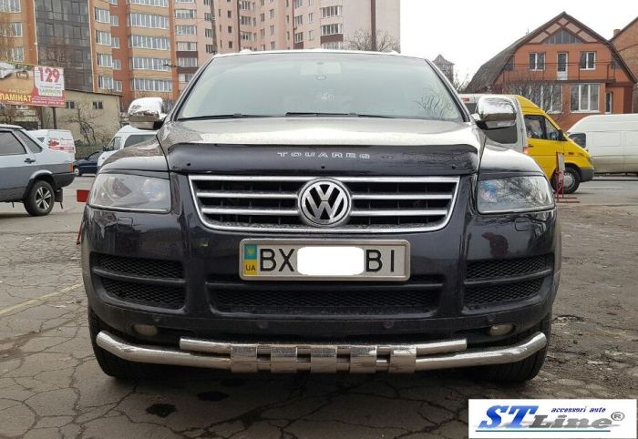 Кенгурятник ST015 (нерж) для Volkswagen Touareg 2002-2010 гг