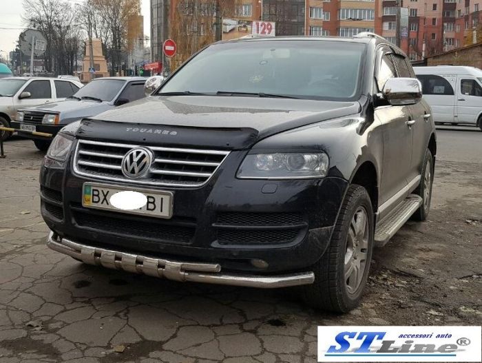 Кенгурятник ST015 (нерж) для Volkswagen Touareg 2002-2010 гг