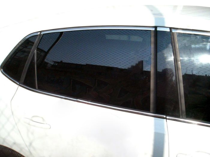 Полная окантовка стекол HB (6 шт, нерж) для Volkswagen Polo 2010-2017 гг