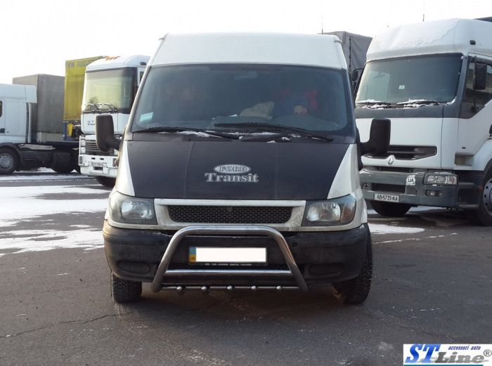 Кенгурятник WT002 (2006-2014, нерж.) для Ford Transit