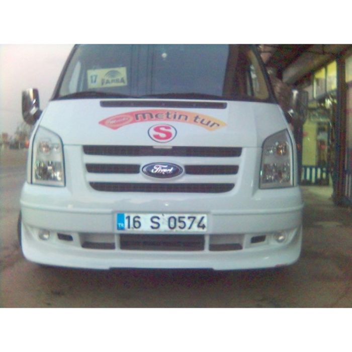 Накладка на передний бампер (2006-2014, с решеткой) для Ford Transit