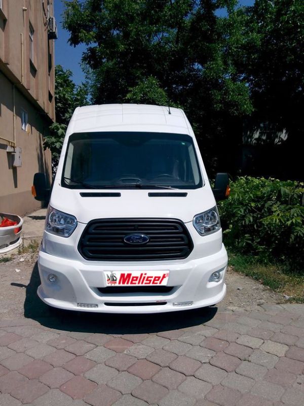 Накладка на передний бампер LED (2014-2019, под покраску) для Ford Transit