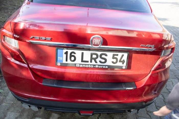 Накладка на задний бампер EuroCap (Sedan, ABS) для Fiat Tipo 2016-2024 гг