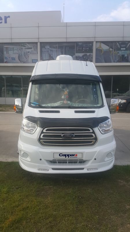 Козырек на лобовое стекло (черный глянец, 5мм) для Ford Transit 2014-2024 гг