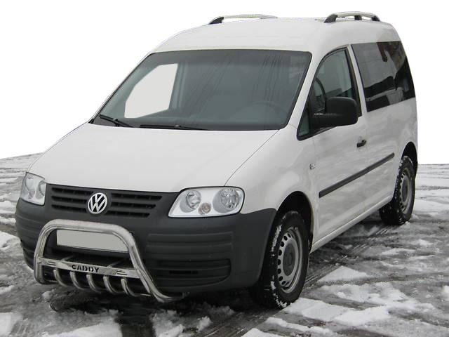 Кенгурятник WT003 (нерж) 60мм, без надписи для Volkswagen Caddy 2004-2010 гг