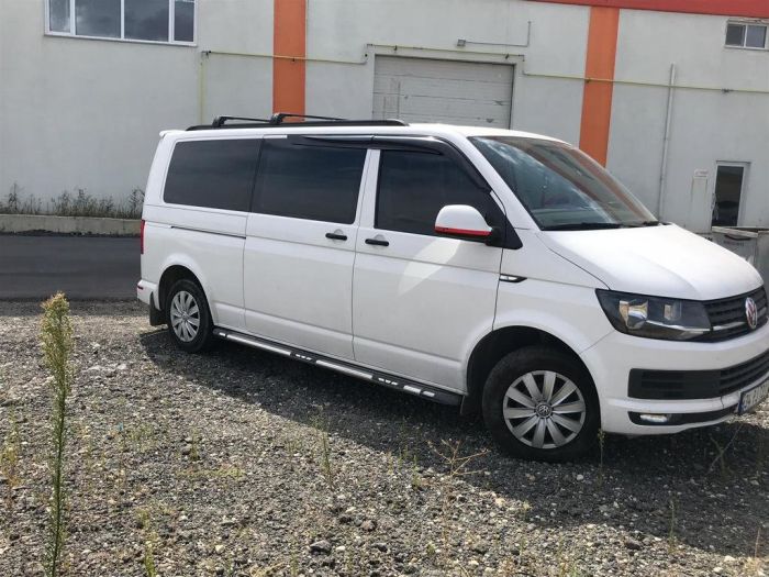 Интегрированные рейлинги (черные) Длинная база для Volkswagen T5 Caravelle 2004-2010 гг