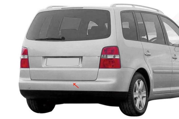 Накладка на задний бампер OmsaLine (нерж.) для Volkswagen Touran 2003-2010 гг