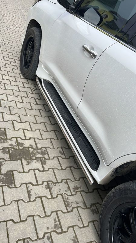 Боковые подпорожники 2015-2022 (нерж) для Lexus LX570 / 450d
