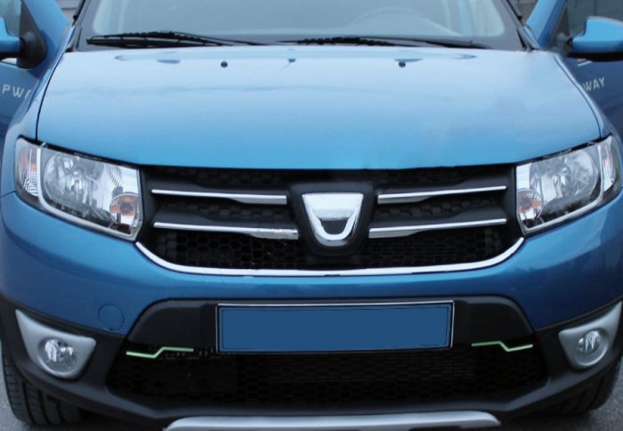 Накладки на решетку (4 шт, нерж.) для Dacia Logan MCV 2013-2020 гг