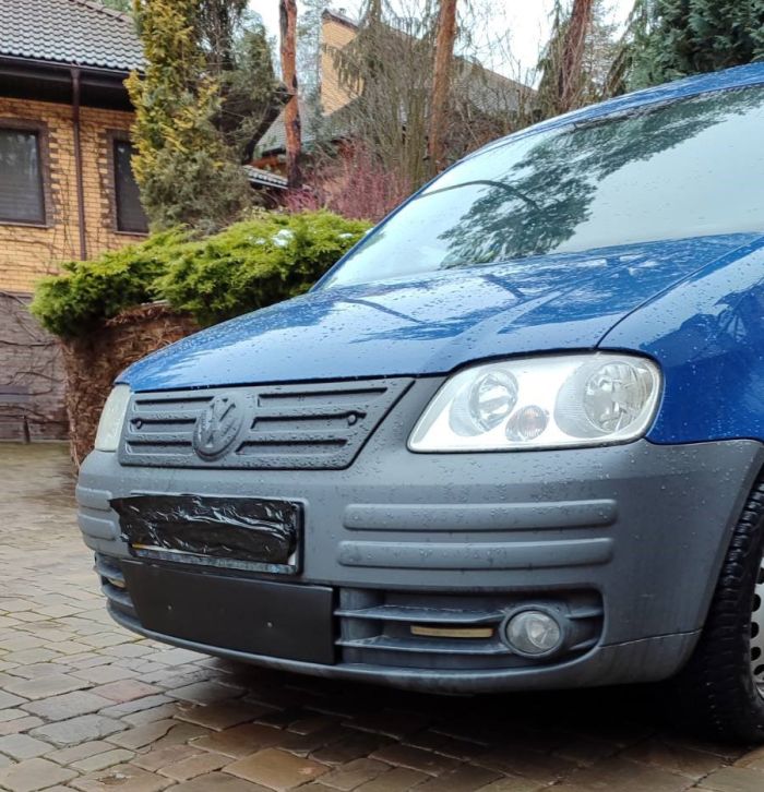 Зимняя накладка на решетку (нижняя) Матовая для Volkswagen Caddy 2004-2010 гг