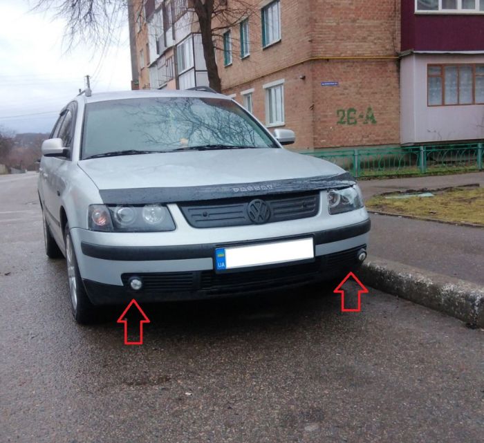 Противотуманки (1997-2000, с LED лампами) для Volkswagen Passat B5