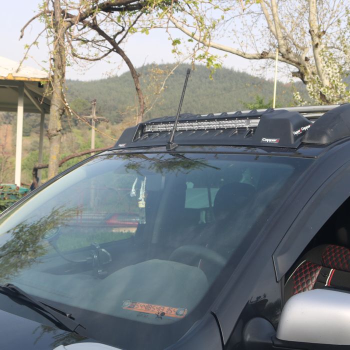 Козырек ветрового стекла V3 (LED) для Mitsubishi Pajero Sport 2015-2024 гг