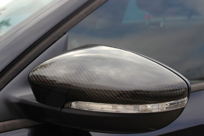 Накладки на зеркала (2 шт, натуральный карбон) для Volkswagen EOS 2011-2024 гг