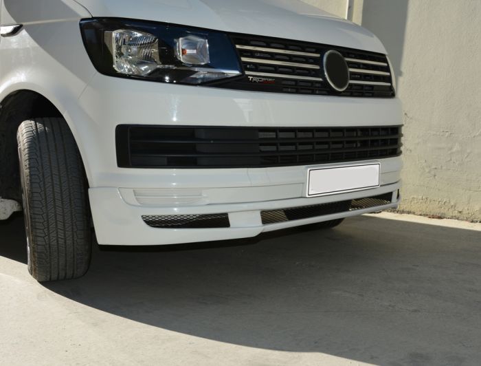 Накладка на передний бампер 2015-2018 (под покраску) для Volkswagen T6 2015-2024, 2019-2024 гг