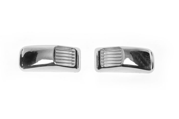 Решетка на повторитель `Прямоугольник` (2 шт, ABS) для Ford Kuga/Escape 2013-2019 гг