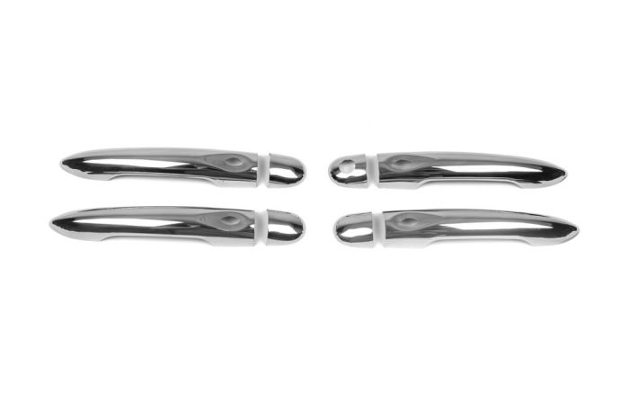 Накладки на ручки (4 шт., нерж.) 1 чип, Carmos - Турецкая сталь для Renault Fluence 2009-2016 гг