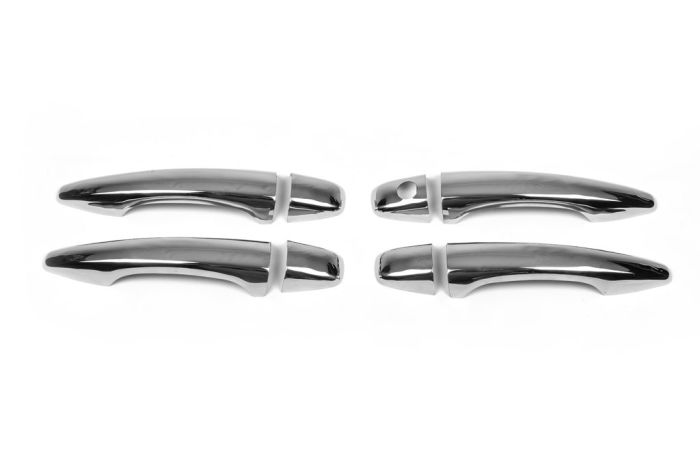 Накладки на ручки (4 шт, нерж) Carmos - Турецкая сталь для Peugeot 301