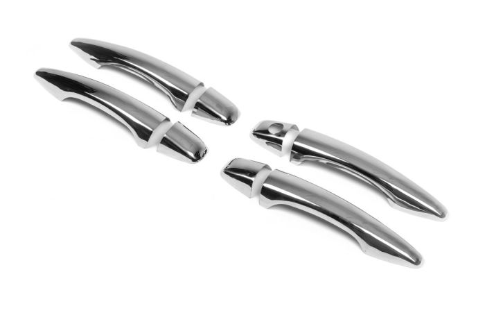 Накладки на ручки (4 шт, нерж) Carmos - Турецкая сталь для Peugeot 301
