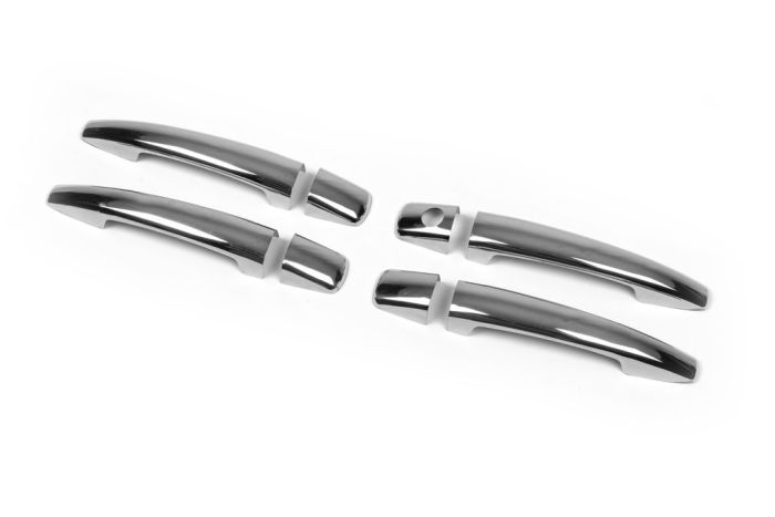 Накладки на ручки (4 шт, нерж) 2 шт, Carmos - Турецкая сталь для Peugeot 308 2007-2013 гг