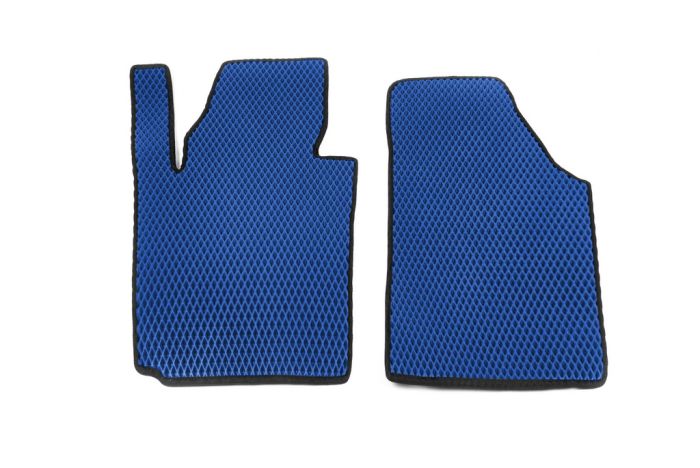 Коврики EVA (Синий) 5 шт, передние и задние (стандарт, 2 сдвижных двери) для Volkswagen Caddy 2004-2010 гг