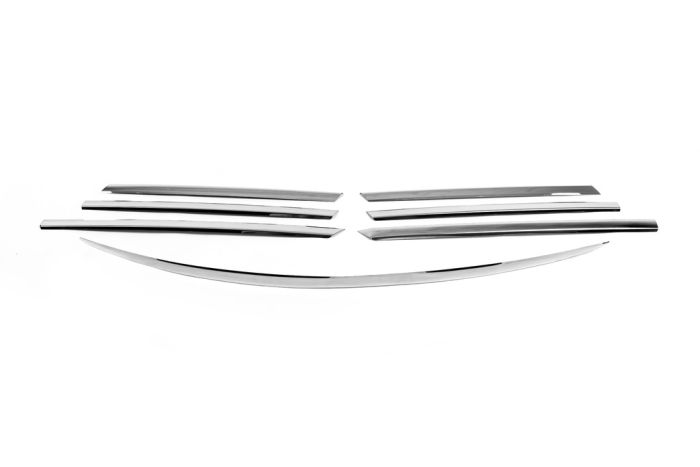 Накладки на решетку (7 частей, нерж.) Carmos - Турецкая сталь для Mercedes Viano 2004-2015 гг