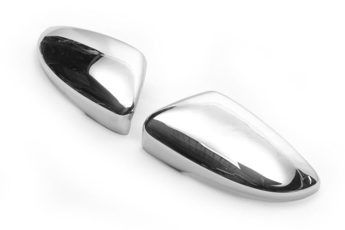 Накладки на зеркала (2 шт, нерж) Carmos - Турецкая сталь для Volkswagen EOS 2011-2024 гг