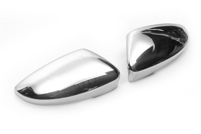 Накладки на зеркала (2 шт, нерж) Carmos - Турецкая сталь для Volkswagen EOS 2011-2024 гг
