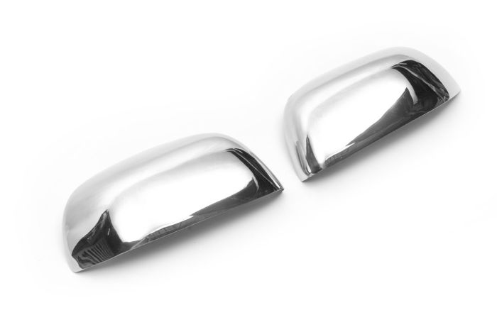 Накладки на зеркала (2 шт, нерж) OmsaLine - Итальянская нержавейка для Nissan Micra K13 2011-2016 гг