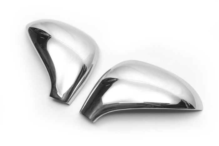 Накладки на зеркала (2 шт) Carmos - Турецкая сталь для Peugeot 207